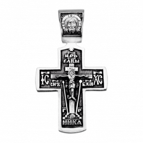 Подвеска-крест из черненого серебра ЮЗ Елизавета 3239 3239 фото