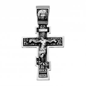 Подвеска-крест из чернёного серебра Распятие Христово ЮЗ Елизавета 3247 3247 фото