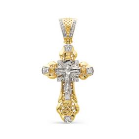 Подвеска из лимонного золота АЛЬКОР 3288-300 с бриллиантом 3288-300 фото