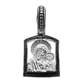 Подвеска-иконка из черненого серебра  Божией Матери Казанская ЮЗ Елизавета 3288 3288 фото