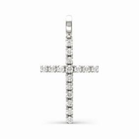 Подвеска из белого золота АЛЬКОР 3299-200 с бриллиантом 3299-200 фото