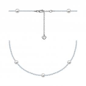 Серебряное колье TALANT 33-72-0010-17161 с агатом и жемчугом 33-72-0010-17161 фото