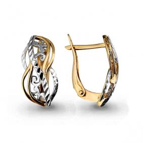 Золотые серьги AQUAMARINE 33025 33025 фото