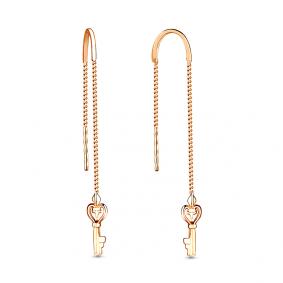 Золотые серьги AQUAMARINE 33147 33147 фото