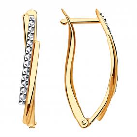 Золотые серьги AQUAMARINE 33229 33229 фото