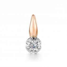 Золотая подвеска АЛЬКОР 33236-100 с бриллиантом 33236-100 фото