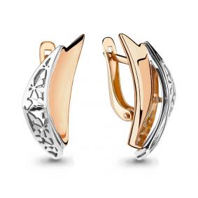 Золотые серьги AQUAMARINE 33298бк 33298бк фото