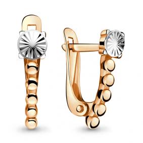 Золотые серьги AQUAMARINE 33410 33410 фото