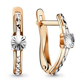 Золотые серьги AQUAMARINE 33412 33412 фото