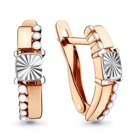 Золотые серьги AQUAMARINE 33430 33430 фото