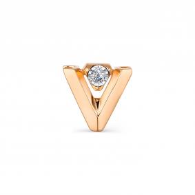 Золотая подвеска АЛЬКОР 33507-100 с бриллиантом 33507-100 фото