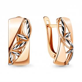 Золотые серьги AQUAMARINE 33550 33550 фото