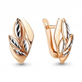 Золотые серьги AQUAMARINE 33553 33553 фото