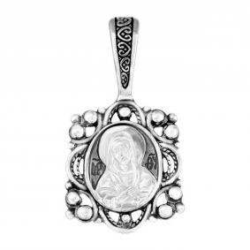 Подвеска-иконка из черненого серебра ЮЗ Елизавета 3369 3369 фото