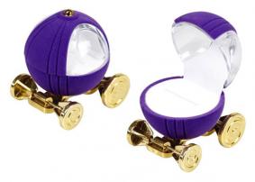 Футляр флокированный Карета под кольцо и серьги серия Детская 33701-лил 33701-лил фото