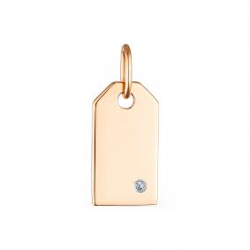 Золотая подвеска АЛЬКОР 33723-100 с бриллиантом 33723-100 фото