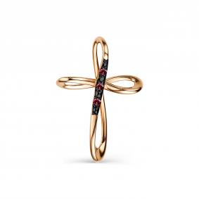 Золотая подвеска АЛЬКОР 34092-103 с рубином 34092-103 фото