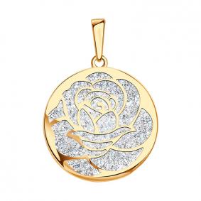 Золотая подвеска Золотые узоры 3417714-А50Д-01 с эмалью 3417714-А50Д-01 фото