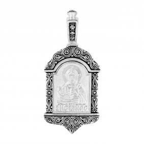 Подвеска-иконка их черненого серебра ЮЗ Елизавета 3426 3426 фото