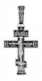 Подвеска-крест из черненого серебра Распятие Христово ЮЗ Елизавета 3441 3441 фото