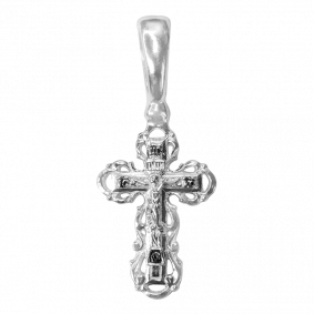 Подвеска-крест из черненого серебра Распятие Христово ЮЗ Елизавета 3448 3448 фото