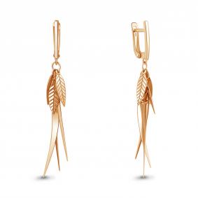 Золотые серьги AQUAMARINE 34542 34542 фото