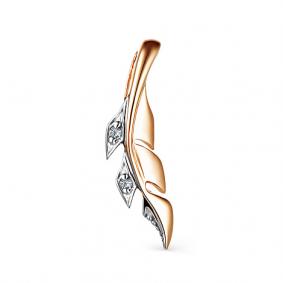 Золотая подвеска АЛЬКОР 34716-100 с бриллиантом 34716-100 фото