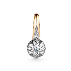 Золотая подвеска АЛЬКОР 34870-100 с бриллиантом 34870-100 фото