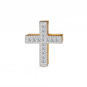 Подвеска из лимонного золота АЛЬКОР 34894-300 с бриллиантом 34894-300 фото