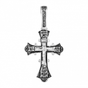 Подвеска-крест из черненого серебра Распятие Христово ЮЗ Елизавета 3495 3495 фото