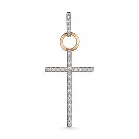 Золотая подвеска АЛЬКОР 34972-100 с бриллиантом 34972-100 фото