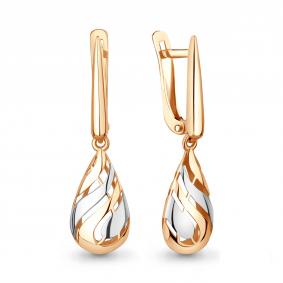 Золотые серьги AQUAMARINE 34984 34984 фото