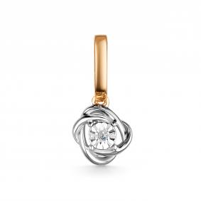 Золотая подвеска АЛЬКОР 34997-100 с бриллиантом 34997-100 фото