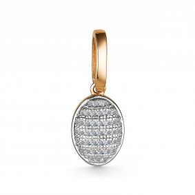 Золотая подвеска АЛЬКОР 35072-100 с бриллиантом 35072-100 фото