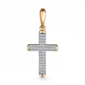 Золотая подвеска АЛЬКОР 35082-100 с бриллиантом 35082-100 фото