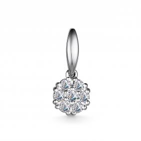Подвеска из белого золота АЛЬКОР 35101-200 с бриллиантом 35101-200 фото