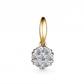 Золотая подвеска АЛЬКОР 35101-300 с бриллиантом 35101-300 фото