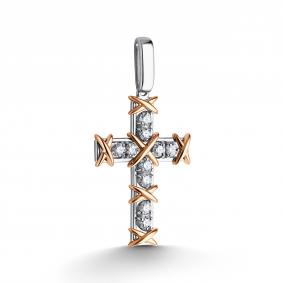 Золотая подвеска АЛЬКОР 35112-П00 с бриллиантом 35112-П00 фото