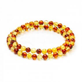Браслет на металлической струне ИП Шавкунов ИН из янтаря 3512008007707 3512008007707 фото