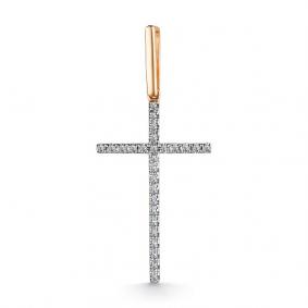 Золотая подвеска АЛЬКОР 35171-100 с бриллиантом 35171-100 фото