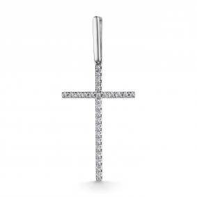 Подвеска из белого золота АЛЬКОР 35171-200 с бриллиантом 35171-200 фото