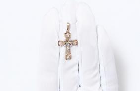 Золотая подвеска АЛЬКОР 35195-100 с бриллиантом 35195-100 фото