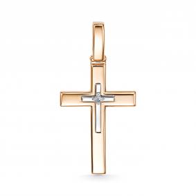 Золотая подвеска АЛЬКОР 35268-100 с бриллиантом 35268-100 фото