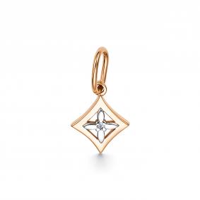 Золотая подвеска АЛЬКОР 35331-100 с бриллиантом 35331-100 фото