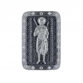 Подвеска-иконка их черненого серебра ЮЗ Елизавета 3536 3536 фото