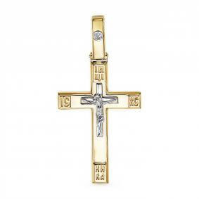 Подвеска из лимонного золота АЛЬКОР 35361-300 с бриллиантом 35361-300 фото