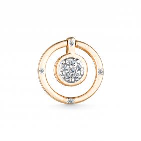 Золотая подвеска-трансформер АЛЬКОР с бриллиантом 35647-100 35647-100 фото