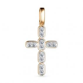 Золотая подвеска АЛЬКОР 35706-100 с бриллиантом 35706-100 фото