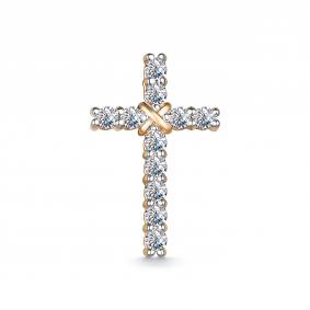 Золотая подвеска АЛЬКОР 35708-100 с бриллиантом 35708-100 фото