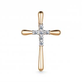 Золотая подвеска АЛЬКОР 35709-100 с бриллиантом 35709-100 фото